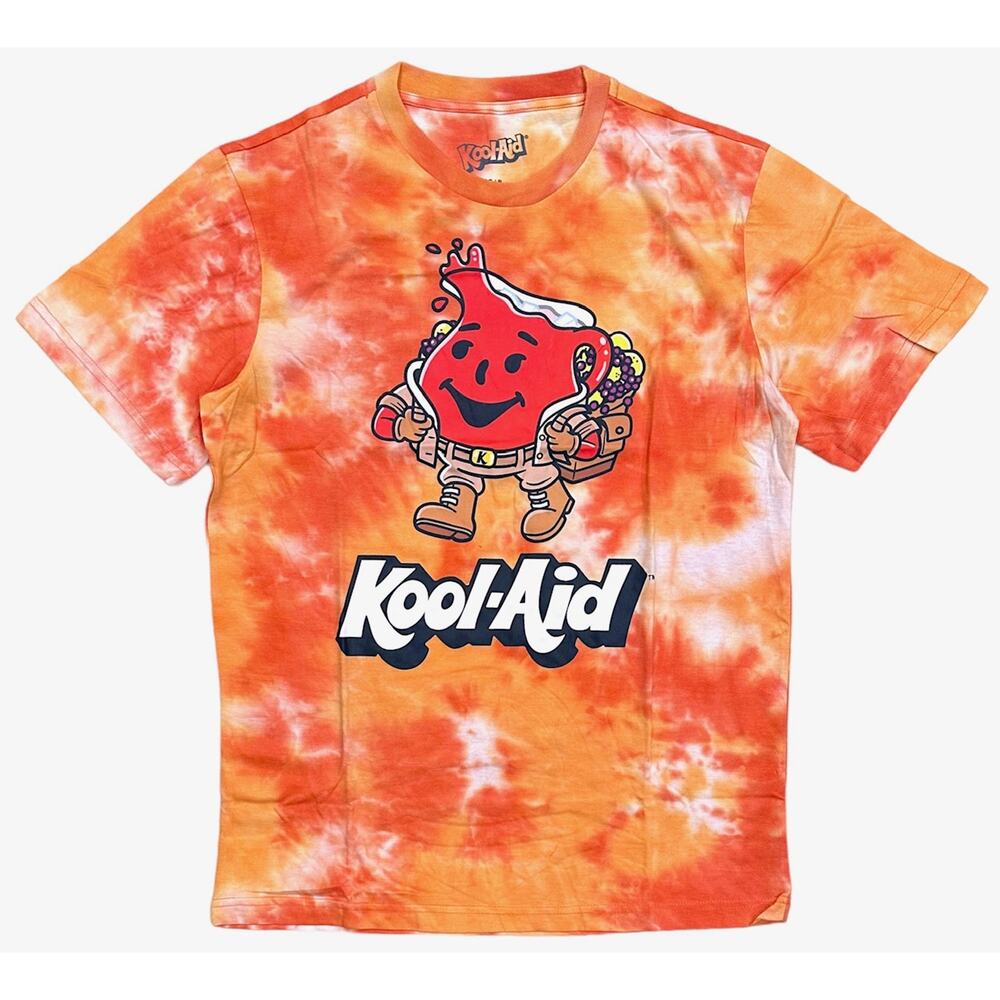 Kool-Aid Punch Men's T-Shirt Tie Dye Trek Orange/Red Genuine Merch Tee